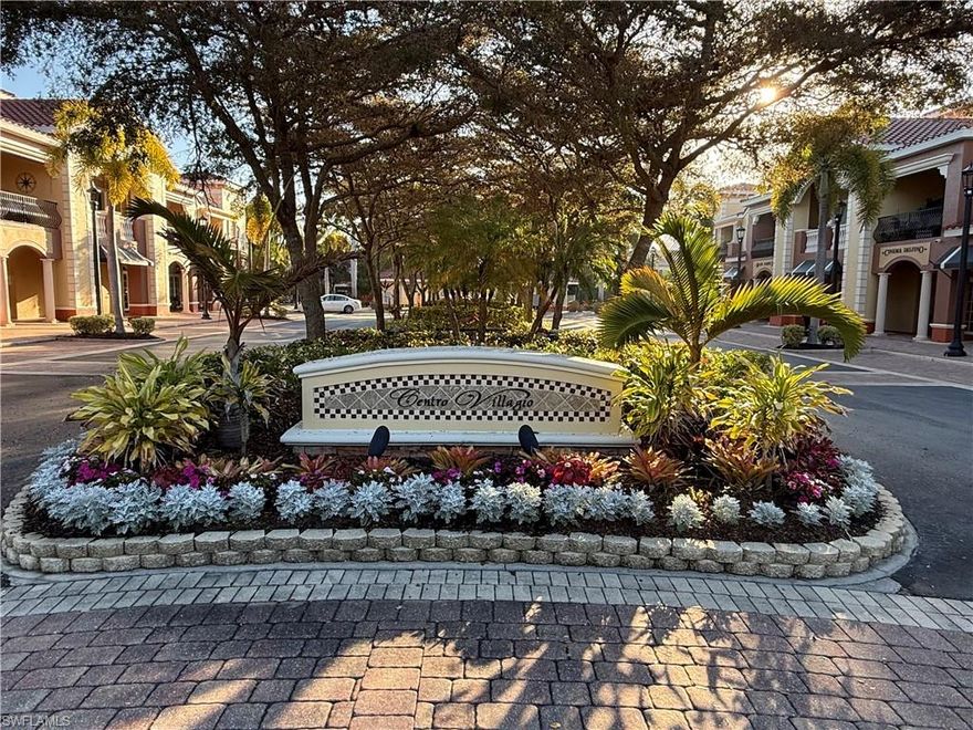 Welcome to effortless Estero living in this beautifully maintained 3-bedroom + den, 2-bath second-floor residence in the gated community of Villagio. With 1,636 square feet of light-filled space and a private one-car garage, this home offers the perfect blend of comfort, ease, and Southwest Florida charm.    Inside, volume ceilings and an open-concept layout create an airy flow designed for gathering and everyday enjoyment. Granite countertops and stainless steel appliances anchor the kitchen, while the generous breakfast bar naturally invites conversation over morning coffee or evening wine. The flexible den offers space for a home office, reading retreat, or creative studio.    Step out onto your tiled lanai and unwind — a daily reminder of why you chose Florida.    Villagio offers a true resort-style lifestyle with two sparkling pools, a private movie theater, fitness center, café, wine bar, library, community room, and grilling areas — all within a beautifully maintained gated setting. HOA dues conveniently include water, sewer, trash, cable, and internet.    Ideally located on Three Oaks Parkway, just minutes from FGCU, Gulf Coast Town Center, Miromar Outlets, RSW International Airport, beaches, dining, and entertainment, this home places everything within easy reach while preserving a sense of retreat.    Live well. Relax more. Enjoy the lifestyle of Villagio.