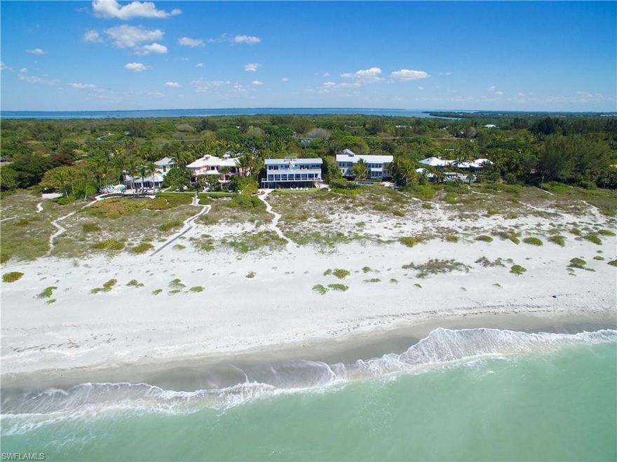 New Latitude is a coastal-modern beach-front estate located on the most exclusive stretch of Captiva's Gold Coast! As an estate-zoned property, with well over an acre of beautiful tropical gardens, it can also have two additional structures to create a private gated estate and enjoy the ultimate experience of island privacy and seclusion. If rental income is of interest, this property is one of the most lucrative on the island. New Latitude boasts nearly $500,000 in income in 2019 alone. The breathtaking water views, the new salt water pool, private en-suite bedrooms, and vast outdoor living spaces keep sophisticated travelers returning time and again. This unique piece of paradise offers 7 bedrooms, 5 of which are en-suites, 4 levels of amazing deck & viewing space areas, multiple family & gathering rooms, elevator, salt water pool and spa.