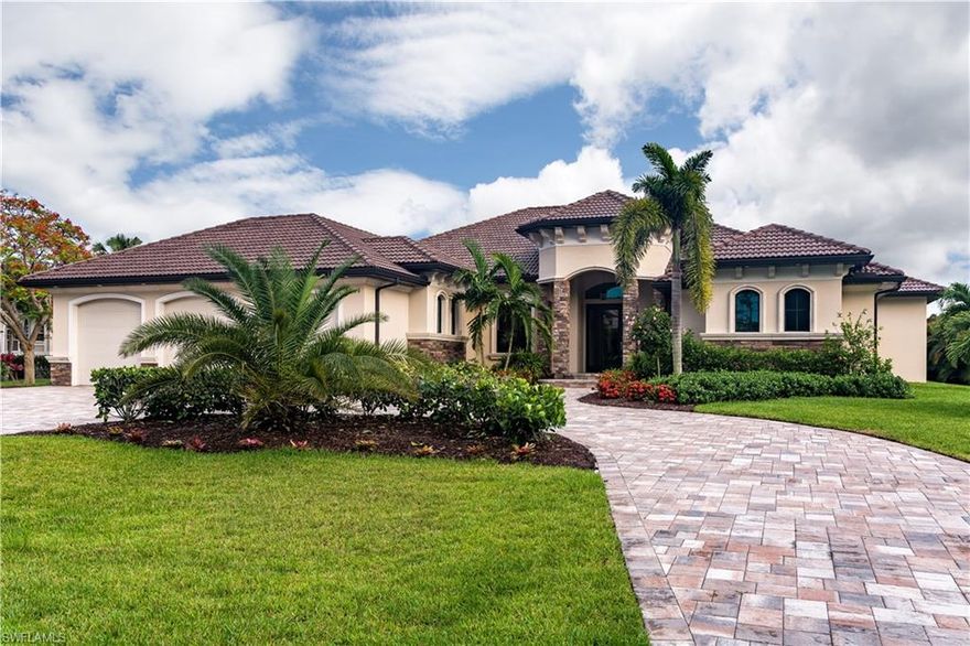 NEW PRICE, NEW PHOTOS... Gorgeous custom home (2015) on a quiet private acre. Lovingly & beautifully cared for by original designer/owner. Grand room with exquisite wood trim, soaring celings &
disappearing sliding glass doors that open to a 1,000 sq. foot lanai. The expansive lanai has a resort style salt water heated pool with a panorama screen view of a peaceful preserve. This home has a stunning kitchen with custom cabinetry & plenty of storage. All bedrooms are extra large with ensuite bathrooms & walk in closets. House also includes an extra family room/guest room, incredible laundry room, large office, and 3 car 1,000 sq. foot pristine garage. Total under roof sq. footage 5,500. Impact glass windows & doors, house built to the latest codes. The location is incredibly convenient minutes to everything you need; shopping, Sanibel, Fort Myers and Bonita beaches, Health Park, the list could go on...yet it is tucked away in a wonderful, quiet, gated community. Also near highly rated public and private schools, membership is available to Crown Colony Golf course. This peacefilled newer home is a must see to fully appreciate all it has to offer. Your OASIS awaits!!