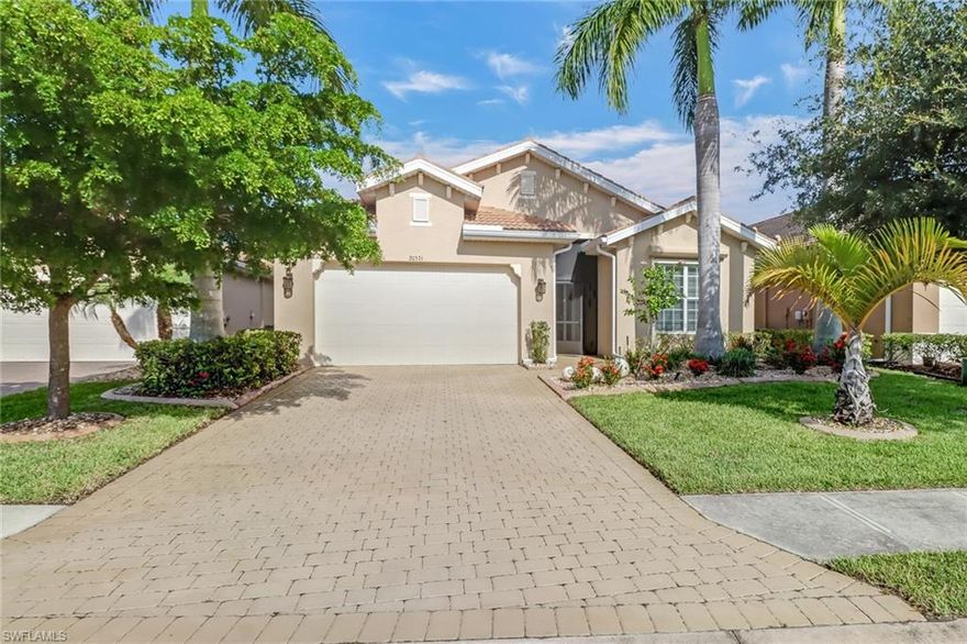 PRISTINE & MOVE IN READY! From the moment you enter into the foyer you realize the pride of ownership in this meticulously kept and loved home. It truly shows like a brand new house! Tastefully furnished throughout with high end Tommy Bahama furniture, artwork/decor and lighting- WHICH ARE ALL INCLUDED. Adorned with granite counters/backsplash in kitchen and baths/upscale ceiling fans/tray ceiling/double crown molding/electric storm shutters/skeeter-beater pest deterrent in garage. Start your serene mornings with the sound of birds, while nestled on the lanai that offers a private nature view. Highly desirable and sought after gated community, tucked away from the hustle and bustle yet close to all convenience and amenities.  Offering all of the fun stuff which includes a resort style pool,(2 pools)golf course/golf shop(pay to play or membership optional) lakes, library, restaurant, fitness center, tiki hut, bocce ball/shuffleboard, classes, lawn maintenance included all for a VERY LOW HOA FEE. Why wait for a long period of time for new construction with risks of sky rocketing material and labor costs when you can have it all now- AND PRICED TO SELL! OPEN HOUSE SAT. 8/13 from 12-3