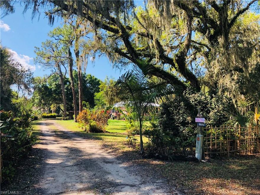 Alva Riverfront  (Rare Inlet Harborage) With Rare Concrete Boat Ramp-Includes Beautiful Cottage House with Over 200 Trees on the Property that has native botanical gardens . 17500 Taylor is also available Both Lots are side by side and could be combined for $2,500,000
