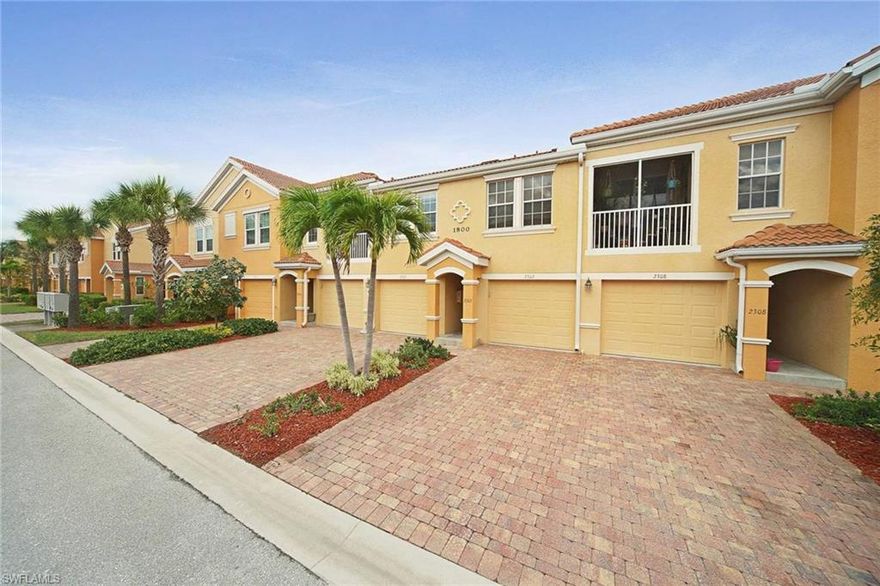 Most popular floor plan. Beautiful 2nd floor coach home with oversized deep one car garage that can fit two cars if needed. Granite counters, stainless appliances, laminate floors in the bedrooms and tiled everywhere else. Low fees and beautiful amenities. Enjoy a walk around the main lake, swim in the clubhouse pool overlooking the fountain. Work out in the expansive fitness facility. Great value and location. One block to Publix. Around the corner from the Yellow Fever Creek Preserve, a 339.5 acre preserve with 2.5 miles of marked trails to hike and fish from dawn to dusk. Take a short drive to Matlacha, a quaint historic fishing town on the water with shops, restaurants, art galleries and more.