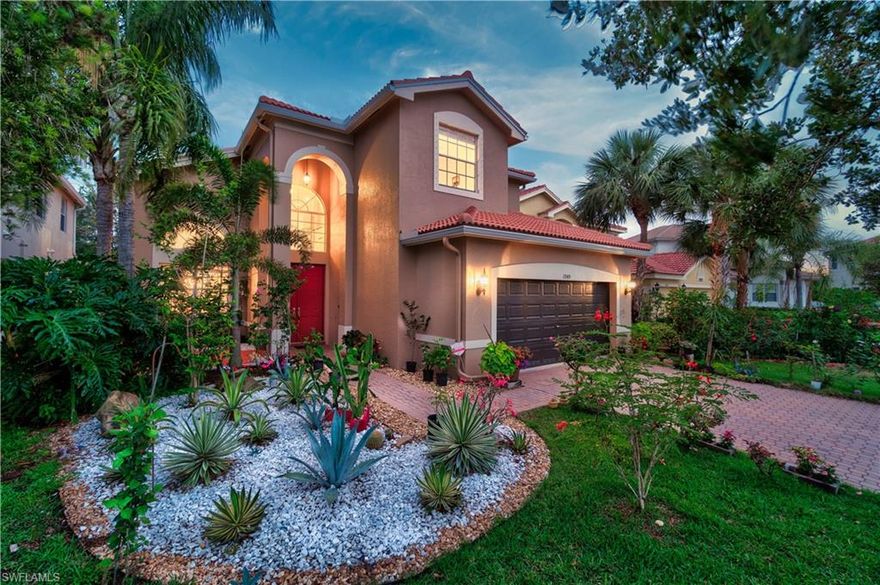 Tucked away in the southern corridor of this amenity rich community, Saturnia Lakes, is a sprawling 3 BEDROOM + OFFICE/4TH BEDROOM + LOFT in move-in condition awaiting its new owner. With soaring ceilings and huge southern facing windows this home provides an abundance of natural light during the day and provides tantalizing views of the moon on moonlit nights. The chandeliers hanging from the high ceilings twinkle, and sparkle with Swarovski crystals adding a touch of class, style, and ambiance. This impressive home includes a NEW ROOF, fresh paint inside and out, an oversized lanai, enhanced landscaping, a large private back yard, a renovated trendy kitchen with luscious Quartz countertops, and an intimate patio off the front entryway for morning coffee or a shady spot to relax at the day’s end.  Saturnia Lakes’ robust amenities include:  2 heated pools, a spa, his and hers locker rooms with saunas, event hall, card room, billiards room, fully equipped gym, half basketball court, kids playground, 4 lighted tennis courts, and a large recreation field known as Passive Park.