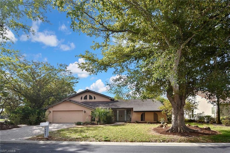 Welcome to Caloosa Yacht & Racquet Club—one of Fort Myers’ most sought-after waterfront communities. Tucked away on a quiet cul-de-sac, 9807 Fathom Court offers a perfect blend of luxury, privacy, and warm coastal charm.

This meticulously maintained home features an open concept layout ideal for entertaining, with vaulted ceilings, abundant natural light, and seamless indoor-outdoor flow. The spacious living areas open onto a screened lanai surrounded by tropical landscaping, creating your own private retreat.

A modern kitchen serves as the heart of the home, featuring granite countertops, premium cabinetry, stainless steel appliances, and a generous breakfast bar. The primary suite offers tons of space with a spa-inspired bath with dual vanities, and walk-in shower. Guest rooms provide space and comfort for family or visitors alike.

Just steps from the marina and the exclusive Blue Coyote restaurant, residents enjoy amenities including a heated resort pool, tennis and pickleball courts, walking paths, and kayak access to the Caloosahatchee River—all within a pet-friendly, well-maintained gated community close to shops, dining, and beaches.

Whether you’re seeking a year-round residence or a winter getaway, this home at 9807 Fathom Court offers the best of the Southwest Florida lifestyle.