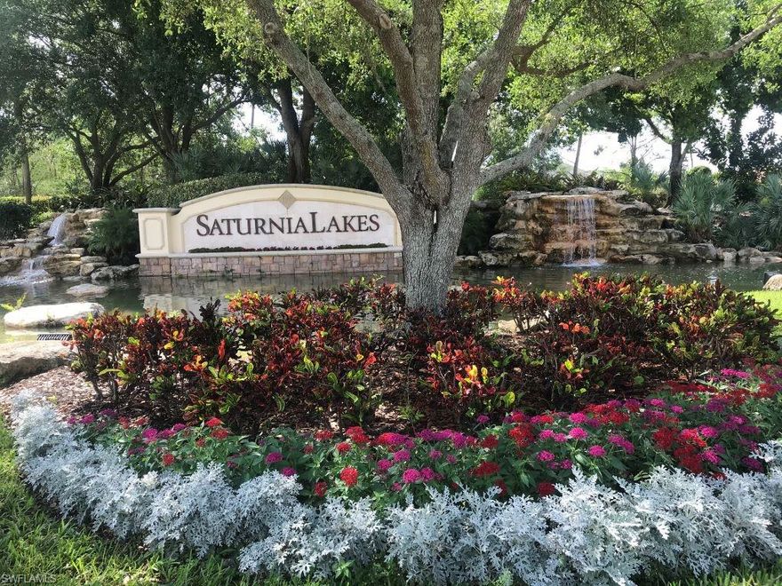 AVAILABLE FOR SEASON 2026!!!! 90 DAY MINIMUM PER THE ASSOCIATION. WILL RENT FOR UP TO 6 MONTHS. JUST STEPS TO SATURNIA LAKES POOL/CLUBHOUSE... This lovely home is tastefully decorated, IMMACULATE, well maintained and appointed with all of the comforts of home, yet offering the luxuries of being on vacation... the extended screened lanai is designed to extend your living area; providing a serene and relaxing place to enjoy the BEAUTIFUL Naples weather! Saturnia Lakes boasts a 12,000 sq. ft. clubhouse with a resort-style pool, lap pool, and children's pool with fountain, spa, pavilion beach, 4 lighted tennis courts, putting green, exercise room, sauna, massage room, dance studio, card room, billiards room, party hall, and sports park. Conveniently located next to Arrowhead Golf Course for public golf, Saturnia Lakes is also close to dining, shopping, entertainment and I75 for quick access to Downtown Naples, Bonita, Estero or Ft. Myers. 90 DAY MINIMUM RENTAL PER THE ASSOCIATION...Owner prefers 4 months minimum in peak season. SORRY, no pets per the owner.