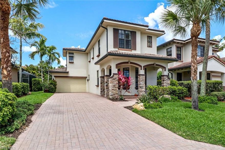 This recently renovated home sits in one of the quietest private communities in Naples, FL - Artesia. A huge bonus of this well maintained, friendly community is the location. It is 15 min south of Marco Island and also 15 min west of 5th Ave S. and the Pier. The three bedrooms are upstairs and the kitchen/main living area is downstairs. There's a half bath downstairs that doubles as a powder room and pool bath. Upgrades >$30k to home... brand new water heater, home has been pressure washed and roof cleaned! The closets have recently been remodeled for more room. The screened in pool has a spacious, private lanai and an outdoor kitchen area, ideal for entertaining. HOA fees include cable, internet, landscaping, clubhouse, movie theater and gym. For security it has a gated entrance that is beautifully landscaped. Don’t miss out on this beautiful home that you would be proud to call your own!