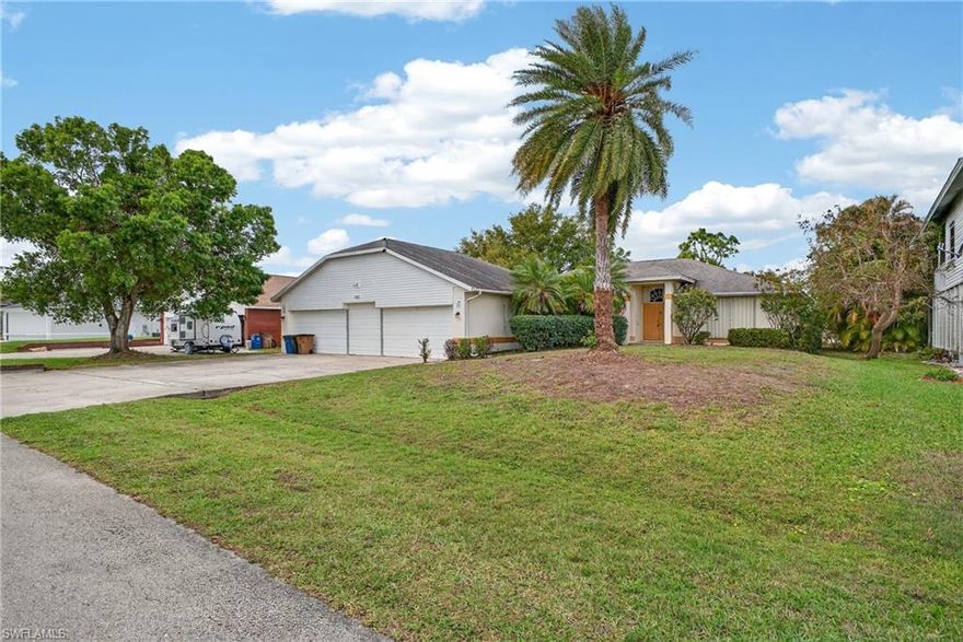 Nestled in a welcoming aviation community in Fort Myers, this tasteful residence at 6890 Circle Dr. presents a great opportunity to live in Buckingham Air Park! The garage is 1,374 Sq. Ft.! This home has room for all of your toys and hobbies! It even has a pool!