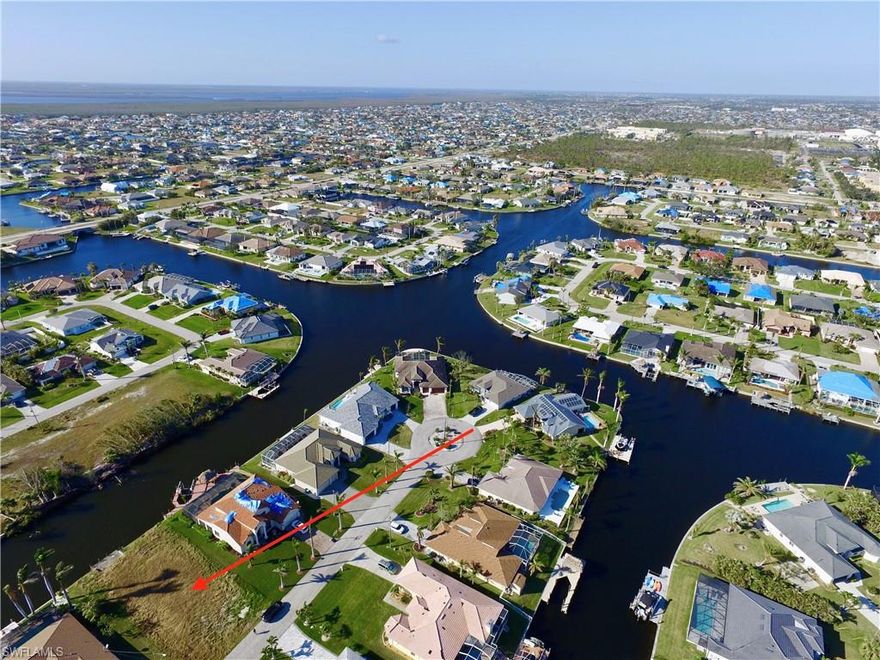 Beautiful Gulf Access Lot with a wide canal view in a Cul de sac street. Located in a safe, quiet, and highly sought-after neighborhood , the lot is close to top-rated schools, shopping, dining, golf courses and Sands Park. Enjoy the best of Florida living with boating, fishing, kayaking right in your backyard. Seawall and boat dock in place. No lock to take out the boat.