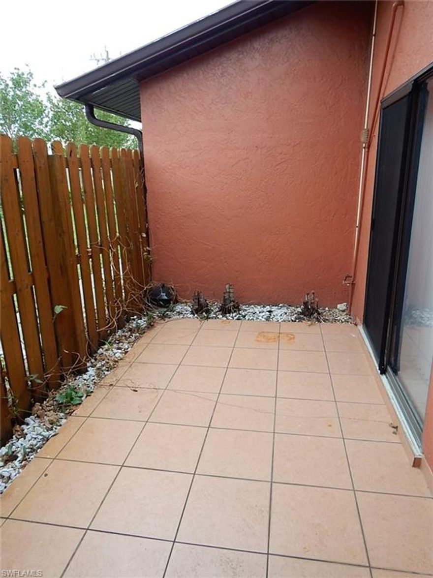 Conveniently located 2/2 condo with open patio. Nice community pool & picnic area. Pool is heated for year around use. Great location in SW Cape Coral, schedule your showing today!