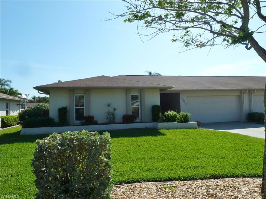 WHISKEY CREEK VILLA! Check out this BEAUTIFUL 2 BR / 2 BA / 2 car GARAGE villa!
1643 SF of SUPER CLEAN Living Area. SPACIOUS, LIGHT & BRIGHT home has MANY SPECIAL TOUCHES you may not notice right away!  3 TON A/C new in 2009 still has 2 yrs. TRANSFERRABLE EXTENDED WARRANTY ~ FLORIDA ROOM & GARAGE ARE ALSO UNDER AIR ~ EXTRA INSULATION and NEW DUCTWORK in 2013 ~ SOLAR LIGHT in ENTRYWAY 2014 ~WORK BENCH in GARAGE ~ RAISED CEILING in FLORIDA ROOM ~ IMPACT WINDOWS 2011 ~ TRAY CEILING in KITCHEN 2012 ~ RAISED COMMODES 2012 ~ OUTSIDE GUTTERS 2006 ~ PARTIAL FLOORING IN ATTIC FOR EXTRA STORAGE!  LARGE TILE & CARPET flooring.  This has been a WELL LOVED VILLA!  Kitchen has CORIAN COUNTERS ~ RE-FACED CABINETS ~ PANTRY & BREAKFAST AREA!  Whiskey Creek Village Green Condo Sec. 8 has GREAT RESERVES! ROOF IS COVERED IN FEES! Steps from HEATED COMMUNITY POOL! One 20# PET is ALLOWED! MRS. CLEAN LIVES HERE!  Make it your own.  Please see Virtual Tour.