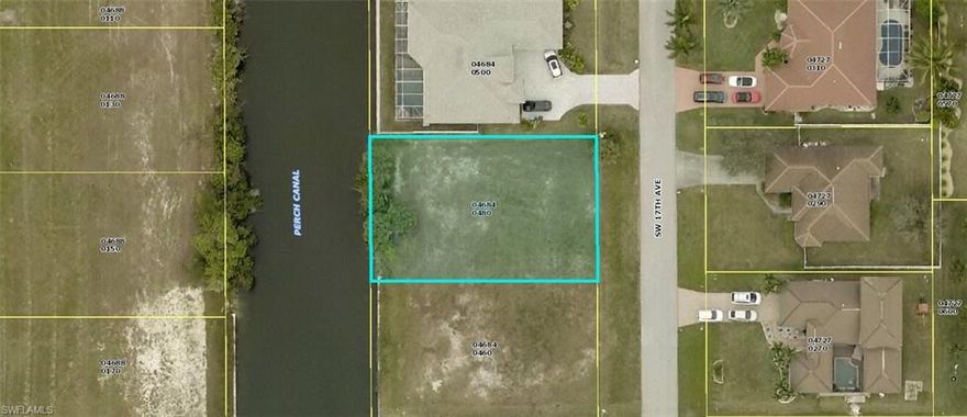 Western Rear Exposure Gulf Access vacant lot.  The property would be a great Primary Residence, Second home, Vacation home, or Investment. Close to DownTown Cape Coral, the Cape Coral Yacht Club, Tarpon Point, Cape Harbour, Fort Myers, Pine Island and Matlacha. Easy access for Boating, Biking, Walking, Beaches, Golfing, Airports, Shopping, Restaurants, Parks, Boat Ramps, and Much More... Submit your offer today!!