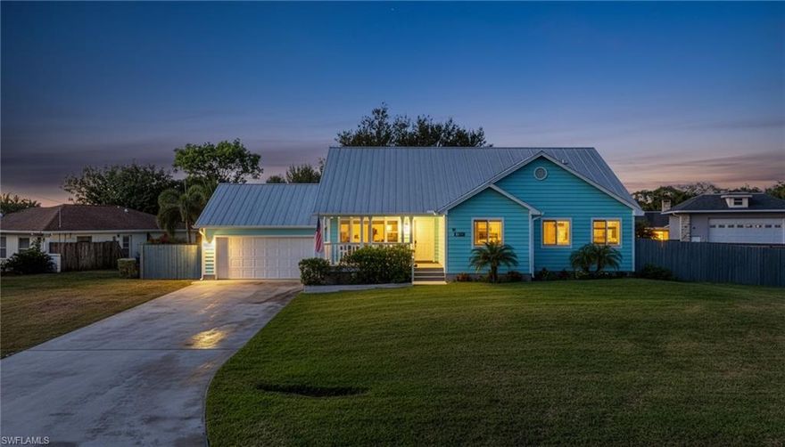 Wake up to shimmering water views, spend your afternoons cruising the canals, and end each day watching crimson sunsets melt into the Gulf sky—this is waterfront living done right. Set along a Gulf-access canal with prized western exposure, this 3-bedroom plus den residence offers an authentic Florida lifestyle where the water is always within reach. Perfectly positioned at the end of the canal and surrounded by the natural beauty of Estero Bay preserve land, the setting delivers exceptional privacy, peaceful surroundings, and unobstructed sunset views that feel straight out of a postcard. Designed for those who love life on the water, the home provides effortless boating access with a short, scenic ride to the open waters of Estero Bay and onward to Lovers Key State Park. Whether your passion is boating, kayaking, paddleboarding, fishing, or simply enjoying the rhythm of waterfront living, this location places it all at your doorstep. Inside, the home has been thoughtfully updated with a newer A/C, water heater, washer and dryer, luxury vinyl plank flooring throughout most of the home, hurricane impact windows, a storm-rated garage door, and a reverse-osmosis water system serving the kitchen. Outdoor living truly takes center stage here, with a fully fenced backyard offering ample space for a future pool, additional watercraft, or expanded entertaining areas. Unwind outdoors after a day on the water, or simply relax as the sun dips low and the sky ignites in dramatic shades of red, gold, and violet. From the back porch, the west-facing views create a nightly show that never gets old. The neighborhood is a rare coastal find with no HOA fees, while still offering a private boat ramp available to residents for optional use, along with a centrally located community park featuring a gazebo, basketball courts, BBQ grills, and a baseball diamond. Homeowners and flood insurance are assumable, adding additional value and peace of mind. Just minutes from shopping, dining, and entertainment, this peaceful enclave delivers the freedom of waterfront living without the burden of mandatory association fees. Bring your boat, your sense of adventure, and your love for the water—this is more than a home, it’s a lifestyle defined by sunsets, serenity, and the unmistakable magic of Florida waterfront living.