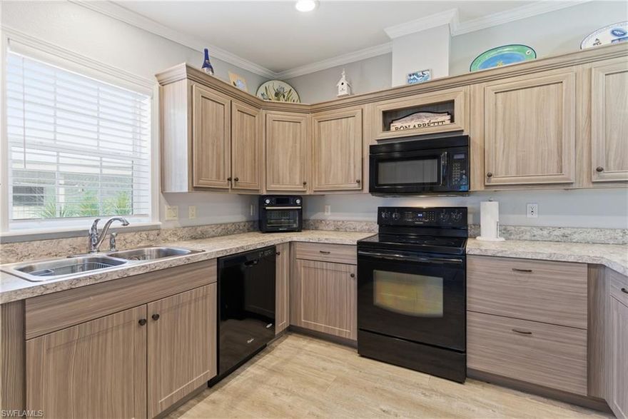 This property is located in a 55+ community that offers many great amenities. This newer 3-bedroom, 2-full bathroom home is ready for its future owner and includes a spacious living room, great room, kitchen with breakfast bar, lots of cupboards and pantry space, dining area, built-in cabinets, and lots of windows with natural light. Updates include a new roof, new flooring, and a new shed in 2022. The community has a low monthly HOA of only $174 and includes access to a heated swimming pool, 9-hole golf course, clubhouse, shuffleboard, pickleball, bocce ball, free boat storage and docking, and a boat ramp with access to the Caloosahatchee River and the Gulf. There are many ways to enjoy Florida living in this community. All offers are welcome!