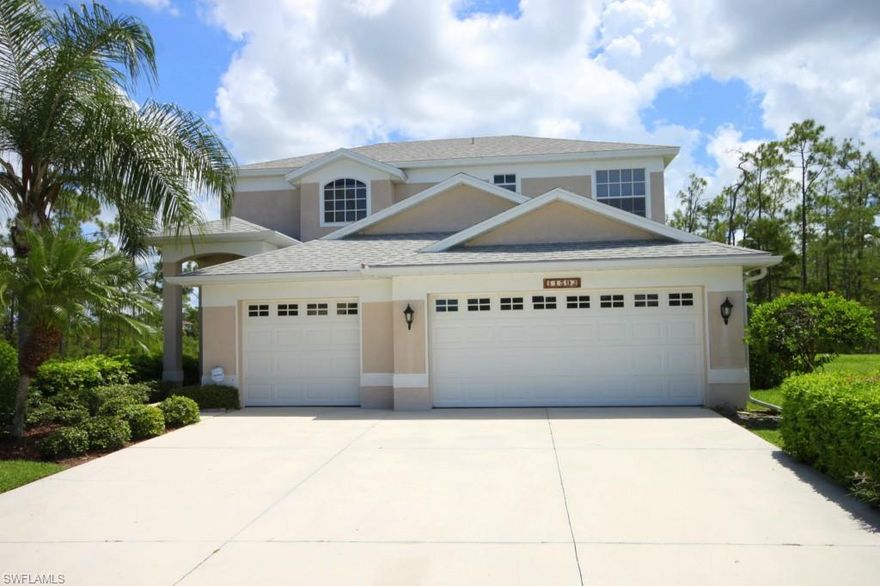 Stoneybrook—spacious family home is move-in ready! 
3 Bedrooms plus Loft, 2.5 baths, and 3 car garage all nicely located on a quiet cul-de-sac.  New (2014) high efficiency A/C, new (carpet downstairs and on stairs), new ceramic tile in kitchen, plantation shutters, and plenty of room for a pool.  Stoneybrook is a gated community centrally located between Fort Myers and Naples providing easy access to shopping, beaches and airport.
Amenities include: Manned Gatehouse, Fitness Center, junior-Olympic sized pool complete with a large sundeck and spa, 2 satellite pools, Clubhouse, Tennis Court, Volleyball Court, Basketball Court, In Line Skating Rink, Playground, Sport Court, Boccie Court, Tot Lot, Community Center, Library-Reading Room and more…