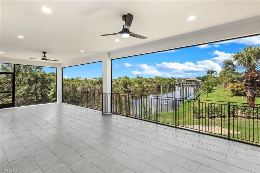 Welcome to this stunning 2026 waterfront property! It boasts direct Gulf access through beautiful canals, offering a wide, spectacular view. The property provides exceptional privacy within a closed lanai. Upon entering, you'll find modern finishes, a spacious kitchen, four bedrooms, and two master suites. The primary master features a spa-like bath, with a tub, shower, and walk-in closet. Step directly from your master to the lanai, enjoying this serene view each morning. The neighborhood is quiet and peaceful. With a three-car garage, high ceilings, and a prime location, this home will sell fast—submit your offer before it’s gone!