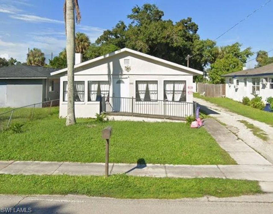 Location, Location, Location!! Great property features 2bed, 2 baths, big yard with easy access to public transportation and schools, close to downtown Fort Myers and only minutes away from I-75 this property could be a great rental home.