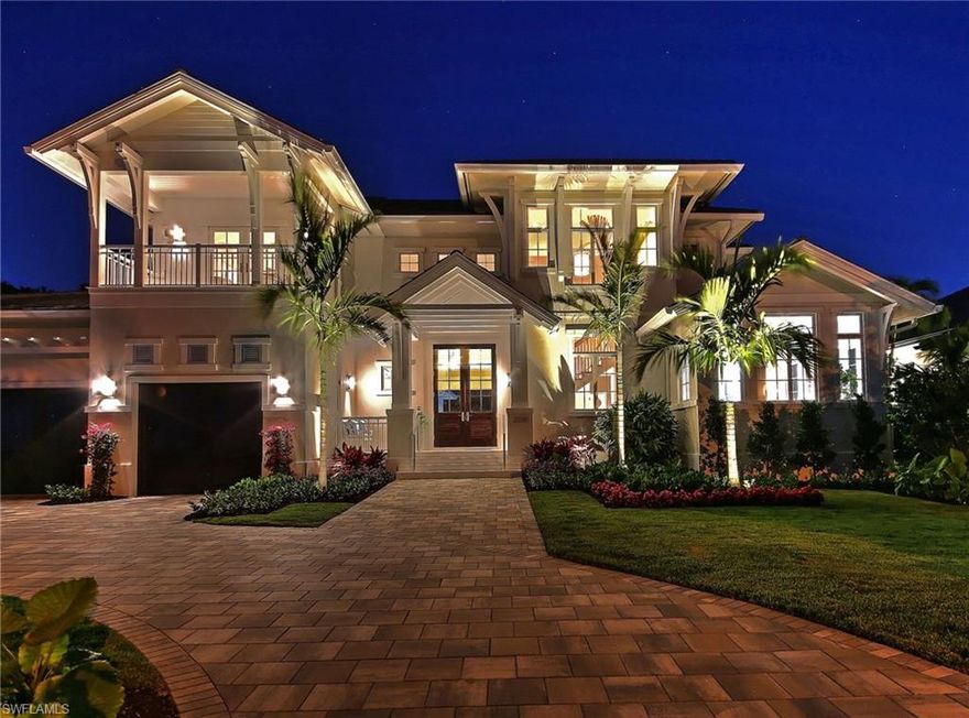 BEING OFFERED FOR THE FIRST TIME TURNKEY FURNISHED. A stunning masterpiece designed home by MHK Architects. This breathtaking West Indies Home is located on an OVERSIZED LOT WEST OF CRAYTON on one of the MOST desirable streets in one of the MOST sought after locations in the MOORINGS! This home features a GREAT ROOM OPEN FLOOR PLAN with 5 Bedrooms and 6 and a half baths. Large Master Bedroom Suite on first floor opening to an inviting outdoor private oasis. The outdoor living space is complete with outdoor kitchen, gas fireplace and custom OVERSIZED Pool with Spa with Sun shelf...PERFECT FOR ENTERTAINING AND FLORIDA LIVING! Come see this relaxing spacious retreat that is professionally designed with excellent taste and exceptional quality and custom designer details for a luxurious yet comfortable lifestyle...Located a few blocks from the MOORINGS PRIVATE BEACH PARK and a short distance to 5th Avenue, 3rd street, Waterside, Mercato and ALL that Naples has to offer. NO detail has been overlooked and the finest materials have been used to create these impeccable interior and exterior finishes.