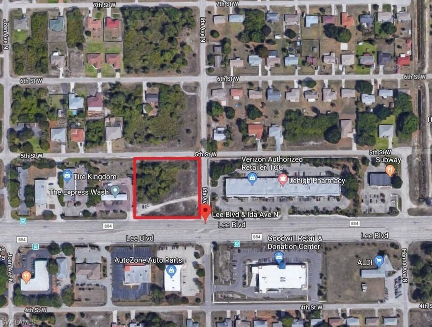 Prime frontage - 275 feet on Lee Blvd. and 250 feet on Ida Ave. N • Zoning offers a wide variety of uses including commercial, professional, retail and specialty uses • Two road accessibility including Ida Ave. N (main access) and Lee Blvd. (thru the access road, not direct access) • Commercial property is in short supply, making this a great opportunity to secure your foothold in this fast growing and heavily populated community.