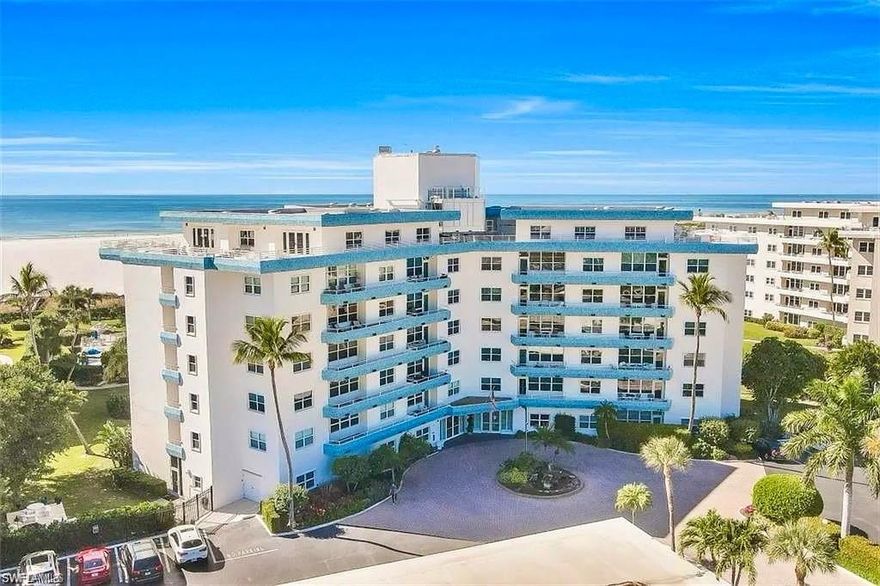 Take advantage of this rare opportunity to own a 2BR/2BA updated turnkey condo at Sunset House on Marco Island Beach. This unit offers a split plan with a newly updated kitchen with white shaker cabinets, granite countertops, and stone backsplash along with new flooring throughout. Enjoy being steps from the shoreline, while being close to shopping, restaurants, and island favorites. Enjoy the beautiful city views from the large sized balcony at this Oceanside location. Sunset House has passed all state mandatory Milestone Inspections and has no current assessments.