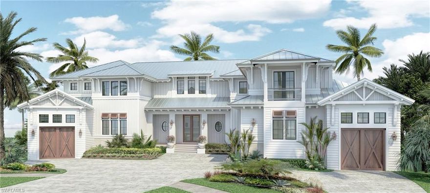 With breathtaking views of Roberts Bay, this oversized southern exposure lot with 183 feet of direct gulf access waterfront is a rare opportunity in paradise. With an estimated completion date of 2025, this 6,485-square-foot custom home designed by renowned MHK Architecture is leaving no expense spared with top-of-the-line finishes throughout. This estate features coastal contemporary design, six bedrooms, eight baths, loft, chef’s-style prep kitchen with wine cellar and outdoor fireplace. An oversized four-car garage with additional room for two lifts, elevator, whole-home generator, buried propane tank, exquisite materials and ceiling details are just some of the options to be found in this beautiful residence. This home is designed to maximize the view and indoor and outdoor entertaining with zero/corner and pocketing sliders throughout. The ground floor primary suite offers a spa-like bath, wet bar, two custom closets, an outdoor shower and full views of Roberts Bay.