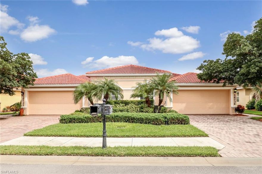 Beautifully maintained 3 bedroom/2 bathroom villa in the desirable Reflection Lakes community. This home boasts an open floor plan with tray ceilings, granite countertops in the kitchen, and stunning lake views. This move-in ready home should not be missed! Reflection Lakes is a gated community which provides a club house that consists of a state-of-the-art fitness center, rooms for meetings and activities, outdoor heated pool with splash area & swim lanes, along with many other amenities for the low HOA fees. Conveniently located to area shopping and dinning, and just a short drive to both Marco Island and Olde Naples.