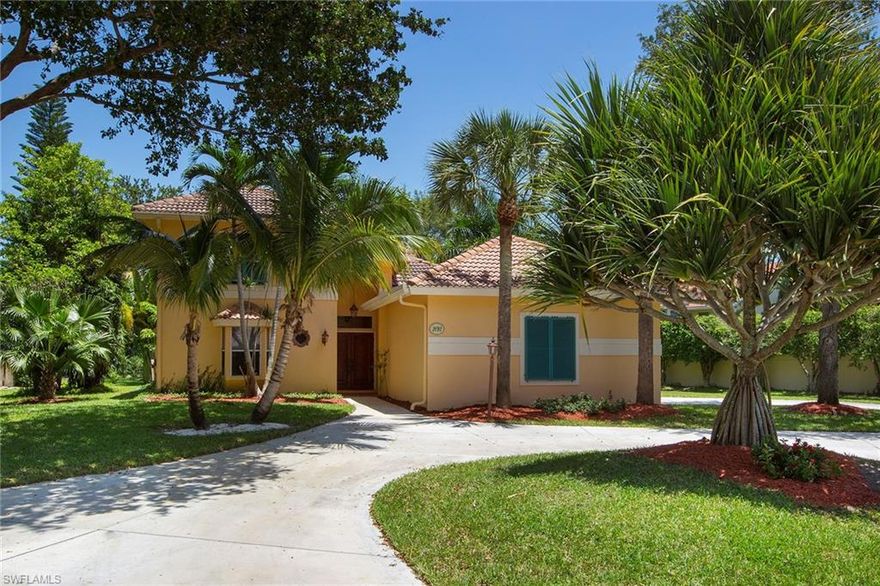 There is so much opportunity for expansion here in this immaculate home either up, out the back or to the east. The oversized lot offers a haven for privacy and lots of room for a family to expand their outdoor and indoor living. This home makes for a great family residence where the children can be upstairs and all the living and dining can be enjoyed downstairs. The home is completely tiled on the first level which is easy maintenance with an active family. The refrigerator, dishwasher and washer and dryer are newer. Clean as a whistle. Granite in the master bath and a jetted tub with a walk-in shower finishes the room. Built in book shelves and desk in the den complete the office. The family room could also be used as a dining room. The pool is larger than the normal pool you find in many homes in southwest Florida. It is heated electrically along with the spa. Picture your family hanging out on the oversized lanai on the weekends enjoying the Florida sun.