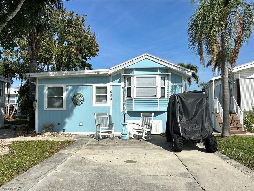 Charming Manufactured Home in Corkscrew Woodlands.

Welcome to this stunning, completely renovated manufactured home located in the highly desirable Corkscrew Woodlands, an active 55+ community. This beautiful residence features two bedrooms and one and a half baths, offering comfortable living in a serene environment with breathtaking lake view.

Nestled within the outer circle of the community, this home boasts a lovely patio, perfect for enjoying morning coffee or evening sunsets over the lake. The expansive living room impresses with custom wood beams on the ceiling and modern LED lighting, creating a bright and inviting atmosphere. Meticulously renovated by its owners, the home showcases vinyl plank flooring throughout and a fresh paint palette.

The tastefully updated kitchen features sleek quartz countertops and a stylish backsplash, complemented by vaulted ceilings that enhance the open feel of the space. The convenient half bath includes stackable laundry and is adjacent to the extra bedroom, providing functionality and ease of living. The main bathroom is a true highlight, featuring a stunning walk-in shower adorned with elegant tiles and ample storage for all your needs.

Step outside to the back paver patio where you can relish the gorgeous sunset views over the lake—an ideal setting for relaxation and entertaining. Additional upgrades include a roof installed in 2014 and a new HVAC system as of October 2022. This home is being sold turn-key, making it easy for you to move right in.

Corkscrew Woodlands is renowned for its vibrant community life, offering a picturesque lake location complete with a fishing pier, paddle boating, and kayaking on the beautiful 23-acre lake. Enjoy an active lifestyle with endless opportunities for leisure and social activities.