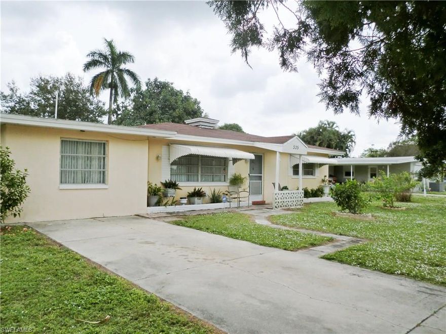 READY TO CALL THIS YOUR HOME. 2 bedroom that can easily be 3. The side extra room lends versatility to the floor plan: office with separate entrance, den or formal dining. Customized upgrades thru-out including newer dual entrance kitchen, roof and AC system. Beautiful decorative ceramic tile lies thru-out giving it a modernized feeling while keeping maintenance easy. Unique custom living room ceiling features. Great attraction and usefulness is the one of a kind textured easy pass through from the living room to the kitchen granting the home a more open and spacious feeling. Laundry room with freezer area and great pantry space is part of the home, so no going into a hot garage. Screened porch for your outside sitting pleasures while sipping your tea or coffee listening to the birds.Serious about the birds. Owner loves working in his chain link fenced yard so there are various fruit trees, 2 storage sheds plus open patio picnic area and brick flower beds.  Located 1/2 block from the GORGEOUS river and steps away from bus stops. WALKING DISTANCE to banks, churches, shopping, dining, a fishing pier, a community park, schools and more!! A great place to retire or start a family.