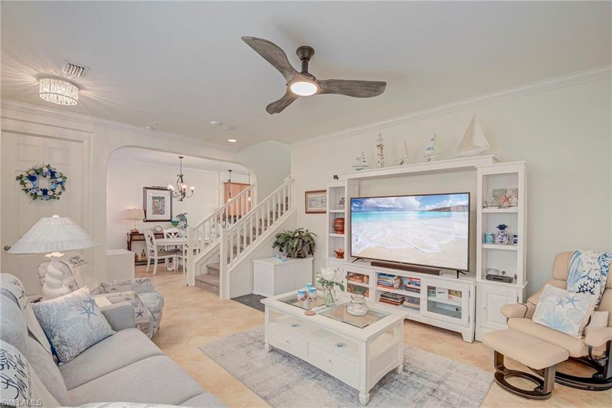 Fabulous price on this Gorgeous, TURNKEY FURNISHED CARMEL CASITA, just bring your toothbrush and move right in! This spacious floorpan features two nice sized bedrooms each with their own en-suite bath, perfect for guests. Two built in desk areas, great space to act as a den/office. Upgrades include crown molding, Plantation Shutters, two car garage with built in storage space attached, large screened lanai to relax and enjoy the warm Florida sunshine. PASEO VOTED COMMUNITY OF THE YEAR 9 YEARS IN A ROW!! Come relax by the RESORT STYLE POOL or enjoy a beverage at the TIKI BAR. Watch a game at the PUB or enjoy brunch at the BISTRO. Grab a friend and watch a movie in the cinema or work out in the fully equipped fitness center including a spin/yoga studio. New lighted bike path will connect you to Lee County bike trail system. Enjoy a game of doubles on the 6 har tru TENNIS COURTS or join in the fun at the PICKLE BALL COURTS!! Minutes from the airport and both the Twins and Red Sox Spring Training Stadiums. Nestled in between downtown Fort Myers and the beach. Come enjoy the PASEO LIFESTYLE!