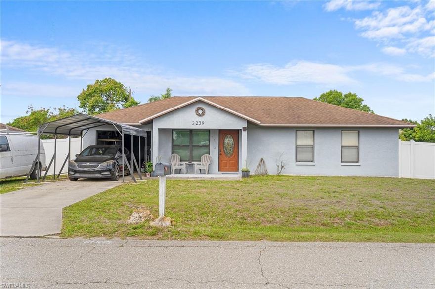 Great location in Fort Myers Shores. Close to Route 31 and Babcock Ranch. Public boat ramp that takes you out to the Caloosahatchee River. Cute 3 bedroom and 1 bath home. Fruit producing Two plum, Pear tree, lemon tree, and avocado tree.
