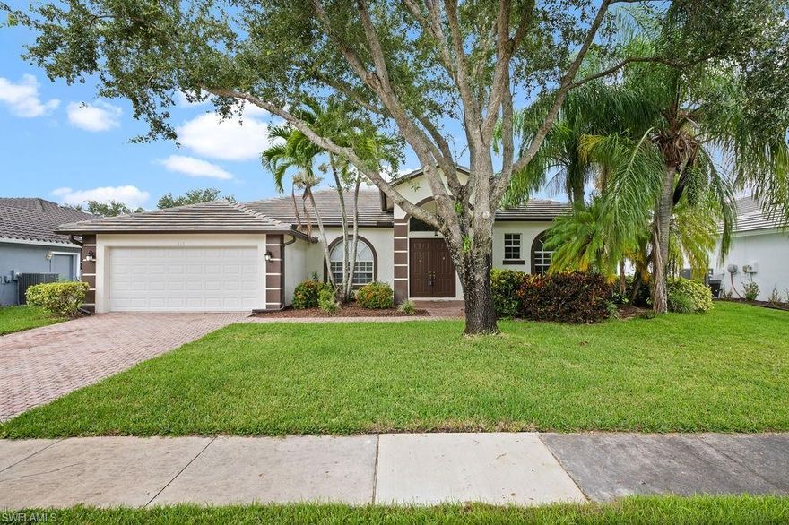 Beautiful 3 Bedrooms, 2 bath Pool home nestled in the gated community of Waterways of Naples. Enter the front door to an open floorplan with high ceilings. This house boasts an additional living room, dining room, Large kitchen with a countertop bar, soft close cabinetry, large walk in pantry and dinette area, all of which overlooks the family room. The master bedroom offers a master bath with double vanity, separate Shower, soaking tub and walk in closet. Exit the living room or master bedroom to a large, screened lanai that protects your private pool, hot tub and large covered sitting area great for relaxing or entertaining your family and friends. The rear of the house backs to a waterway and open fields. No neighbor to look at across the waterway. New roof in 2019. The Community HOA amenities include your cable, internet lawn watering, Basketball, BBQ, Picnic, Bike/Jogging Path, Billiards, Clubhouse, Community Pool, Exercise Room, Fishing Pier, Pickleball, Play Area, Tennis Court, Volleyball. Schedule your showing to see everything this house has to offer.