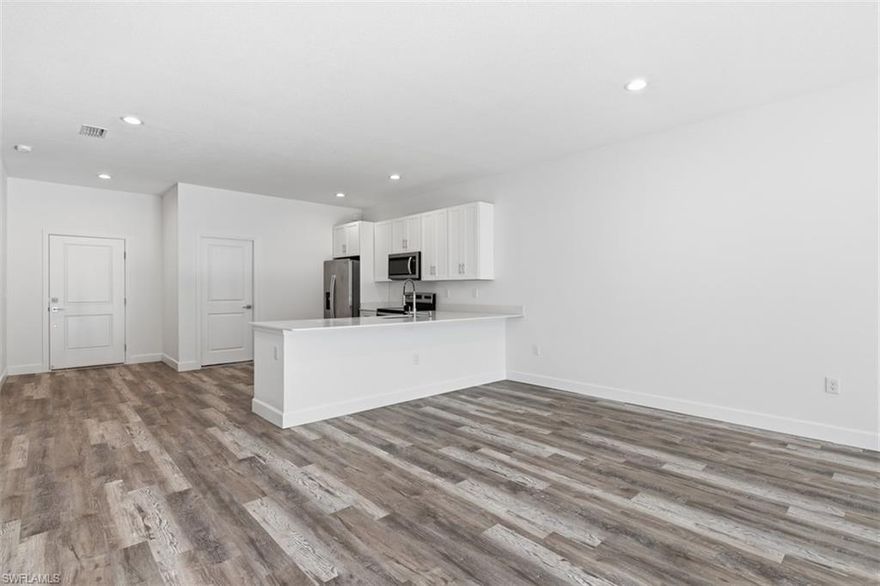 Brand-NEW construction duplex available for ANNUAL RENTAL in Port Charlotte, offering modern design, functional layout, and a convenient location. Each unit features 3 bedrooms, 2 bathrooms, and approximately 1,162 sqftof living space with an open-concept layout designed for comfortable everyday living.

Interior features include laminate flooring throughout, modern bathrooms with tub& shower combinations, ceiling fans, and impact windows for added durability and peace of mind. Comes with Washer & Dryer. The property also includes a 1 car garage with paved driveway and backyard to enjoy your Florida Sunshine year-round.

This property is located in a non-flood zone and in an area with no HOA, providing added flexibility. Conveniently located near major roadways, shopping, dining, medical facilities, and everyday amenities, making commuting and daily errands easy.

A community park is located nearby, featuring a lake, small pier, basketball court, and children’s playground, offering outdoor recreation opportunities close proximity to the property.

Port Charlotte is an area experiencing continued growth and development, with a mix of new construction and established homes, and is located within driving distance to Punta Gorda Airport, Southwest Florida International Airport, Gulf beaches, and recreational areas.

Schedule your showing today to see this new construction duplex rental and make it your home.