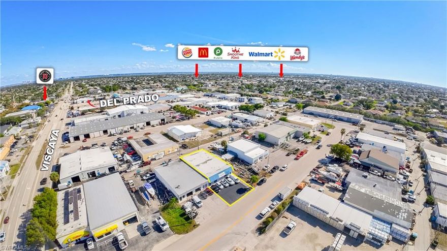 An exceptional industrial commercial investment, strategically positioned in the heart of Cape Coral—where location, quality, and upside converge.

This property features a NEW ROOF and is not located in a flood zone, offering added security and reduced ownership risk. The functional layout provides flexibility for a variety of commercial or industrial uses 

Centrally located with convenient access to major roadways, surrounding residential neighborhoods, and established commercial corridors, this asset benefits from strong local demand and continued growth within the Cape Coral market.

Parking front & Rear AC /2Bathrooms,4 Offices