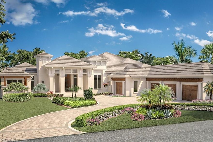 The Aqualane estate model by Stock Signature Homes is currently under construction and is slated for a January 2017 completion in the lush, private neighborhood of Estuary at Grey Oaks. The over-7,000 SF soft-contemporary home with interior design by SOCO Interiors includes 5 bedrooms, 5 full & 2 half baths plus clubroom. As you enter the mahogany front door flanked by 2 bubbling water features, natural light fills the foyer through the floor-to-ceiling windows. The spacious open kitchen & great room are perfect for entertaining family & friends. A six-panel 90-degree pocketing slider opens to an expansive covered outdoor living area complete with an outdoor kitchen, gas fireplace & retractable screens & shutters. The infinity edge saline pool, fire bowl, a 360-degree spillover spa & sun shelf all overlook the incredible lake, golf course & private preserve view beyond. Located just minutes from world-class dining, shopping & beaches, the award winning Grey Oaks Country Club has completed a multi-million dollar renovation including a new resort pool, fire pits, indoor/outdoor restaurant & bar, tennis center, golf training facility & a future 30,000 SF health & wellness center.