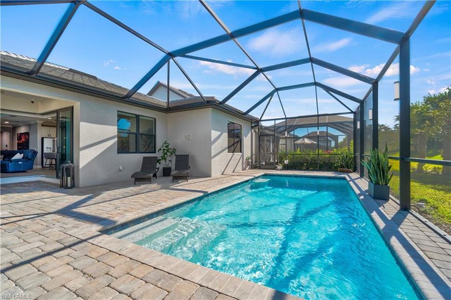 Spacious 3 bedroom + den, 3 FULL bathroom house with FULL impact glass doors and windows. Built in 2021, the home has luxurious features you would find in a MODEL home such as: luxury vinyl and carpet flooring, crown molding,  interior re-painted, outdoor landscaping lighting, a designer front door, garage door screen, custom hardware throughout, home alarm system, custom cabinets in the living and laundry rooms, custom lighting, and more. Winding Cypress has TONS of activities is a natural GAS community and offers RESORT STYLE amenities such as: a resort style pool, food and drinks at the outdoor Barefoot Bar, a state of the art fitness center, a movement studio, multiple dog parks, tennis, bocce, pickle ball, a nature walk trail, a bird watching overlook and more.  Winding Cypress has TWO entrances/exits so within minutes you can you can on Marco Island or at the FAMOUS shopping and dining on 5th Avenue South.  This home “may” be the best value in Winding Cypress and possibly anywhere in Naples. VIRTUAL TOUR LINK AVAILABLE TO CLICK ON THAT INCLUDES A VIDEO