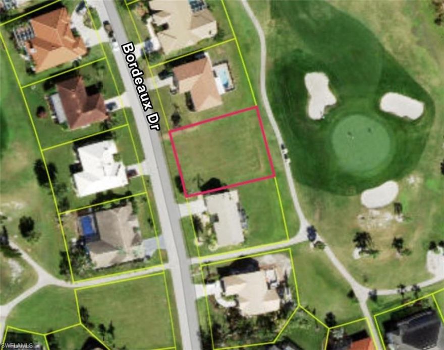 3880 Bordeaux Dr, Punta Gorda, FL 33950 is a prime golf course lot located in the highly desirable Burnt Store Isles community, offering direct frontage along the 18th hole and the added benefit of no HOA requirements. This exceptional vacant homesite provides an ideal setting for a custom-built or speculative residence, with scenic fairway views and the flexibility to design without HOA restrictions. Positioned on a quiet residential street within an established neighborhood, the property offers strong appeal for both builders and buyers seeking long-term value, lifestyle, and design freedom. Located just minutes from Burnt Store Isles and the heart of Punta Gorda, residents enjoy access to a wide range of nearby activities and amenities. These include pickleball and tennis courts, public dog parks, walking and biking trails, waterfront parks, boat ramps, and marinas. Golf enthusiasts will appreciate the premier golf course setting, while outdoor lovers can enjoy boating, fishing, kayaking, and sunset views along Charlotte Harbor. Additional conveniences include shopping, dining, medical facilities, the vibrant historic downtown Punta Gorda, Fishermen’s Village, and year-round community events. The property is also conveniently located close to the airport, providing easy travel access for seasonal residents, frequent travelers, family, and business commuters alike, along with quick connectivity to I-75 and surrounding areas. This rare Burnt Store Isles offering combines golf course living, active lifestyle amenities, design flexibility, no HOA, and airport proximity, making it an outstanding opportunity in one of Punta Gorda’s most desirable communities. INFORMATION IS DEEMED RELIABLE BUT NOT GUARANTEED…TO BE VERIFIED BY THE BUYER AND/OR BUYER'S AGENT.