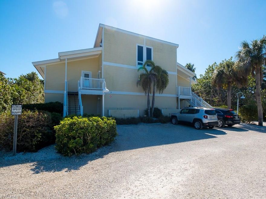 Charming  2 bedroom / 2 bath top floor corner residence has been remodeled and decorated Island Beach Cottage style. Relax on the screened lanai overlooking the sparkling heated pool. With just a short walk the beach this adorable condo also boasts: tile floors, gorgeous wood beamed vaulted ceilings, sliding glass doors, beautiful tile work in kitchen and baths, tray ceilings, plantation shutters and Corian countertops in kitchen and bathrooms. Large master bedroom  includes:  huge closet, a small sitting corner, tiled shower, slider to the lanai and view of the pool. Take the spiral staircase to the spacious loft tucked above the kitchen and dining room - perfect for extra guests. This small 20 unit complex nestled off West Gulf Drive is equipped with it’s own private tennis courts. Don’t miss the opportunity to discover the magic of this turnkey unit and make Villa Sanibel your tropical Island retreat!