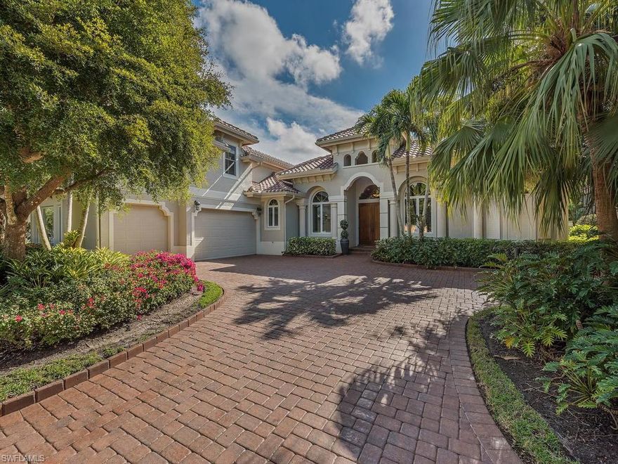 H.12614 - INCREDIBLE VALUE!! $60,000 REDUCTION! Rich with quality and character, you’ll love this absolutely gorgeous & meticulously maintained custom-built estate home in Banyan Cove on private cul-de-sac.  Absorb a spectacular lake view from the bright south-facing lanai with a vanishing edge lap pool & spa. Recent upgrades: 3 A/C systems, hot water tanks; 2017 Pool heater & more! Spectacular open floor plan sprawls effortlessly as the great room & kitchen open to the breakfast nook with mitered windows overlooking one of the best private lake views in Shadow Wood. Gourmet kitchen has granite, stainless built-ins & center island with Instahot, reverse osmosis, Butler’s pantry & dry bar for easy entertaining. Large zero corner glass doors in great room pocket open to an huge lanai bringing the tropical outdoors in! From authentic Italian tile flooring to multi-coffered ceilings, this exquisite home is adorned with splendid architectural designs, arch doorways, custom chair rails, Plantation Shutters & custom cabinets sure to ignite a love of a timeless style balanced with today's idyllic Florida living. All Shadow Wood CC memberships optional. Commons (beach) Club available.