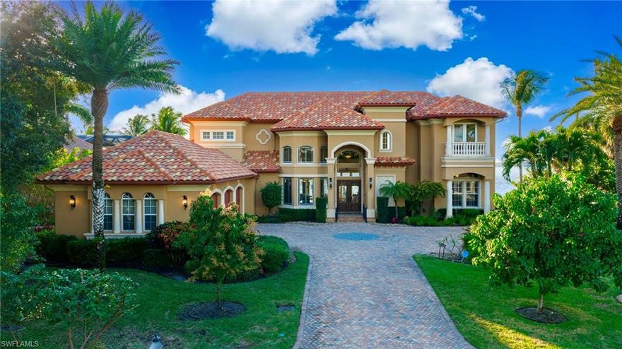 This exceptional riverfront Gulf access residence offers breathtaking views and a refined Florida lifestyle. Beautifully and intricately crafted, the home was constructed in 2009 by luxury home builder Norm Bloxham featuring 4,334 square feet of thoughtfully designed living space. Perfectly positioned on over half an acre of direct riverfront, the property showcases sweeping water views and stunning western sunsets.

The elegant floor plan includes four bedrooms, five baths (three full and two half), and a private study, complemented by soaring ceilings, a chef’s kitchen with gas cooktop and statement vent hood, an inviting bar, and a sitting area with balcony access. Two river-view balconies enhance the home’s indoor-outdoor connection, including a private balcony off the luxurious primary suite, which also features an impressive oversized walk-in closet and abundant storage throughout.

Outdoor living is designed for relaxation and entertaining, featuring a resort-style pool and spa, a fully equipped outdoor kitchen, and a fully fenced yard lined with mature hibiscus, creating a lush and private tropical retreat. The grounds are further enhanced by fruit-bearing mango, avocado, orange, and guava trees, offering both beauty and abundance. Additional highlights include a three-car garage with epoxy-coated flooring and built-in cabinetry.

Ideally located near the vibrant Fort Myers River District, the residence offers walkable access to cultural events at the Alliance for the Arts, and the popular farmers market and fitness offerings at St. Hilary’s Episcopal Church. Just minutes from renowned dining along McGregor Boulevard, pet-friendly outdoor cafés, and the Fort Myers Country Club with public golf and live entertainment, downtown Fort Myers continues to thrive with exceptional restaurants, live music, art walks, theaters, scooter rentals, waterfront attractions, and the new amphitheater.

By boat, enjoy quick access to waterfront restaurants, approximately 30 minutes to Sanibel Island  and Fort Myers Beach, and under an hour to Captiva Island and Cabbage Key. Just off historic McGregor Boulevard —lined with iconic Royal Palms and home to the Edison and Ford Winter Estates —this exceptional home is within 30 minutes of the airport, offering an unparalleled blend of luxury, lifestyle, and convenience.”