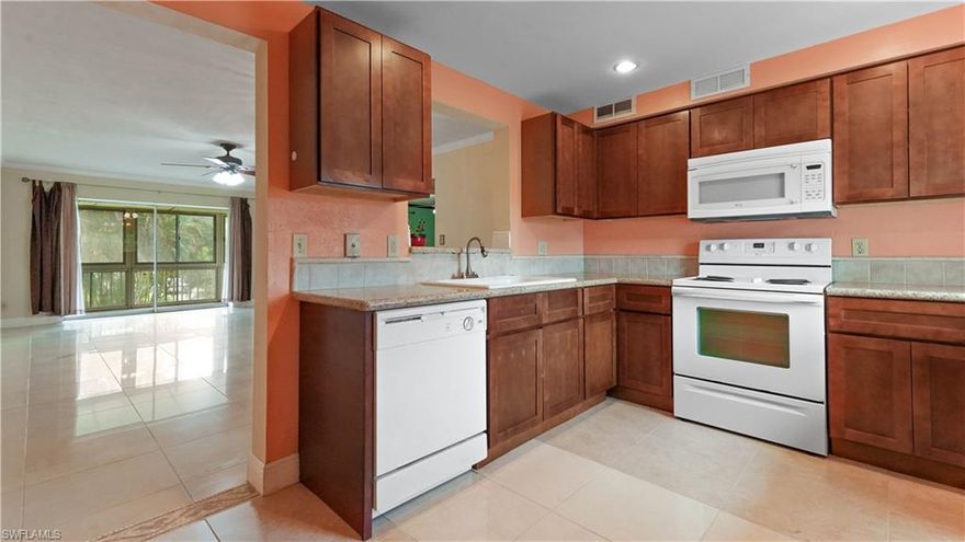 This beautiful 2 bedroom, 2 bathroom condo sits on the 2nd floor in the private community of Villa Capri. The extended screened-in balcony is the perfect spot to take in the tropical, outdoor green space and enjoy a cup of coffee as the sun rises. The condo boasts granite countertops, a walk-in pantry, oversized marble tile, crown molding and hardwood floors in the hallway. AC (2018) and Water Heater (8/2021) Villa Capri offers a heated pool, shuffleboard, community room and a common laundry facility. You’ll appreciate this ideal location situated close to shopping, restaurants, transportation & the Historic Downtown Fort Myers River District.