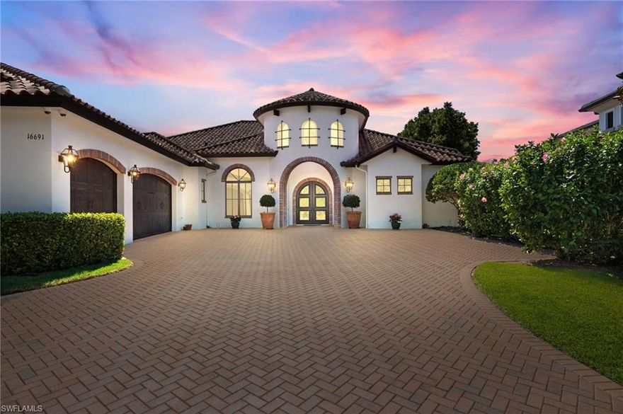 IMMEDIATE GOLF MEMBERSHIP AVAILABLE!  Skip the waitlist and start enjoying the full benefits of the recently renovated and award winning TALIS PARK golf course in this stunning residence!  Located on a private cul de sac street and featuring unobstructed vistas of the golf course and lake, this timeless residence built in 2015 is a "must see." Features include Control 4, 3 zone HVAC, a natural gas generator, tile and hardwood throughout and a walk in pantry plus a walk in storage room. The captivating outdoor area provides an exquisite pool and spa, a masterful outdoor kitchen perfect for al fresco dining and a resplendent sitting area with a fireplace.  Enjoy breathtaking sunsets each evening with several options for relaxing after a day of golf/tennis/pickleball.  The primary suite affords sweeping views of the golf course/lake and includes a spa-like bath and two separate closets. Custom designed with a private guest quarter suite and sitting room, the options are vast as to how the next owner will use the well thought out floor plan.  Any chef will delight in the sophisticated kitchen with top of the line appliances including two additional refrigerator drawers and a wine/beverage cooler for easy entertaining. Talis Park is a vibrant community offering golf, tennis, pickleball, bocce, two dog parks, workout facilities, a spa, a Mercedes beach runner, several dining/bar options and a vast sports and social calendar.