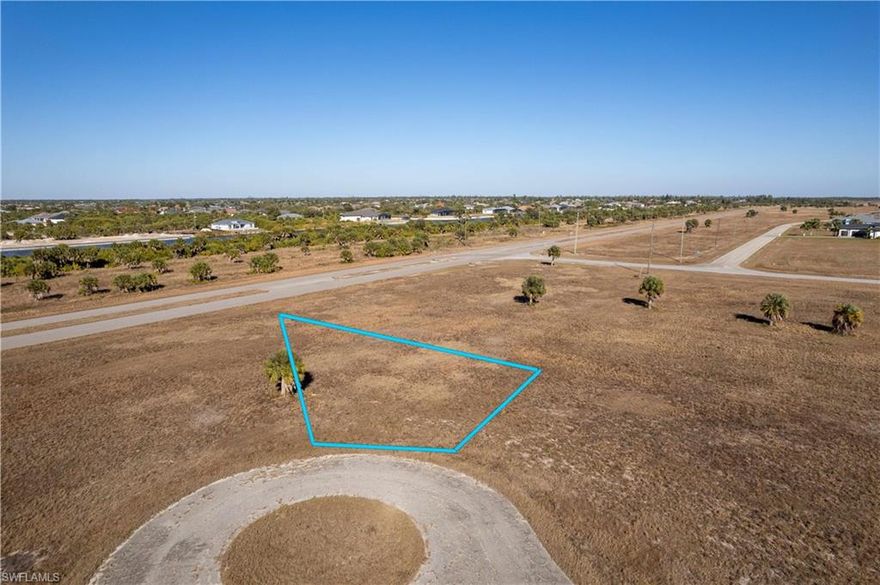 Build your custom Florida dream home on this oversized 0.2062-acre cleared lot in Rotonda Meadows, Placida, SWFL Paradise. The unique pie / irregular shape is a true advantage! Offering expanded building options not typically found on standard rectangular homesites. This layout allows for a wider floor plan, larger garage, side-load garage, extended driveway, or additional green space for privacy and landscaping. There’s also excellent potential to design a spacious outdoor living area with a pool, oversized lanai, outdoor kitchen, fire pit, or garden retreat while still maintaining comfortable separation from future neighboring homes. With east rear exposure, your future backyard is perfectly positioned for gorgeous sunrise views and cooler afternoons, making it ideal for year-round outdoor enjoyment. Public water and sewer are available, and new construction throughout the community supports strong future value. City water and sewer are available and serviced by Charlotte County and electricity as well while serviced by Florida Power & Light. All public roads are paved by Count Government. No Scrub Jay permit is required. Rotonda Meadows is a deed-restricted community with a low HOA fee of approximately $145 per year, offering a clean, well-maintained neighborhood while still allowing flexibility in home design. Surrounded by six nearby golf courses and renowned for world-class tarpon fishing, this location offers unforgettable sunsets, abundant outdoor recreation, and an active Southwest Florida lifestyle year-round. Comparable homes in the area average around half million dollars, making this a strategic opportunity in a growing market. Enjoy the Southwest Florida lifestyle just minutes from Boca Grande, Gasparilla Island, Don Pedro Island, Manasota Key, and Stump Pass Beach State Park. Nearby amenities include boating, fishing, kayaking, golf courses, marinas, shopping, dining, and medical facilities. Easy access to Gasparilla Road, FL-776, I-41, and I-75 connects you quickly to Venice, Sarasota, Fort Myers, Tampa, and Southwest Florida International Airport. This is a true blank canvas in a peaceful, growing coastal community. Secure your slice of Southwest Florida paradise today and start planning your custom coastal retreat!