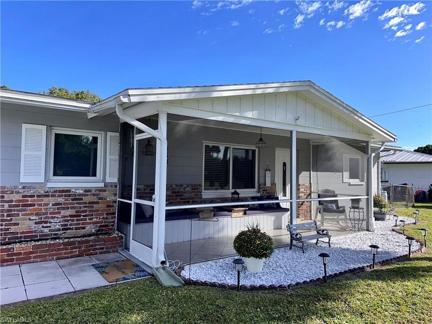 Nestled in a desirable neighborhood with a large backyard in the heart of North Fort Myers, this well-maintained home ia being offered TURNKEY (with some exclusions). Enjoy an ideal blend of space, comfort, and convenience. Located in the sought-after Suburban Park neighborhood, this 3-bedroom, 2-bathroom residence is perfect for families, snowbirds or empty nesters, with a spacious layout that provides room for everyone.
Major updates provide peace of mind, including a new roof (2022), new ductwork and blown-in insulation (2022), and a new AC unit (2024) for improved energy efficiency and year-round comfort. The kitchen and laundry room were remodeled in 2019, adding modern functionality, while new lanai screens (2020) enhance outdoor living. A large shed (2022) offers abundant storage and garage space—perfect for toys, tools, or hobbies.
The generous backyard has plenty of room to add a pool or play set, all while being conveniently located near shopping, dining, and local amenities. With significant upgrades already completed, this move-in-ready home will not last long!