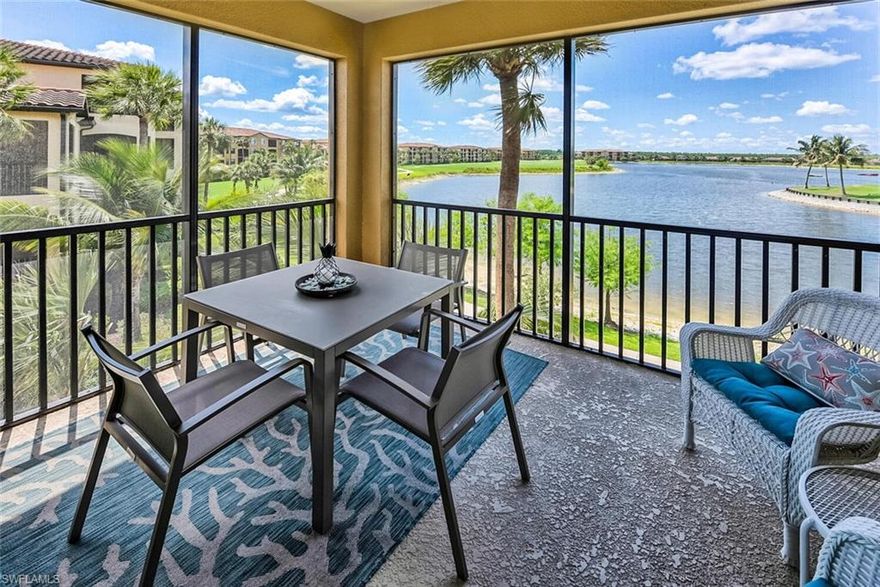 Available for April or off season! Highly sought after third floor 2/2+Den Celiana end unit in Bonita National with social membership! Enjoy breathtaking lake and golf course views from your screened in balcony, tile throughout the main areas, carpet in the bedrooms, granite counter-tops, stainless-steel appliances. Turnkey furnished and beautifully decorated with King size accommodations in the master suite, two twins in the guest bedroom and queen bed in the den. Bonita National Golf & Country Club is the newest golf and country club community in Southwest Florida, offering tennis, golf, and state of the art resort style amenities. White sandy beaches, shopping, and dining are just 15 minutes away.
