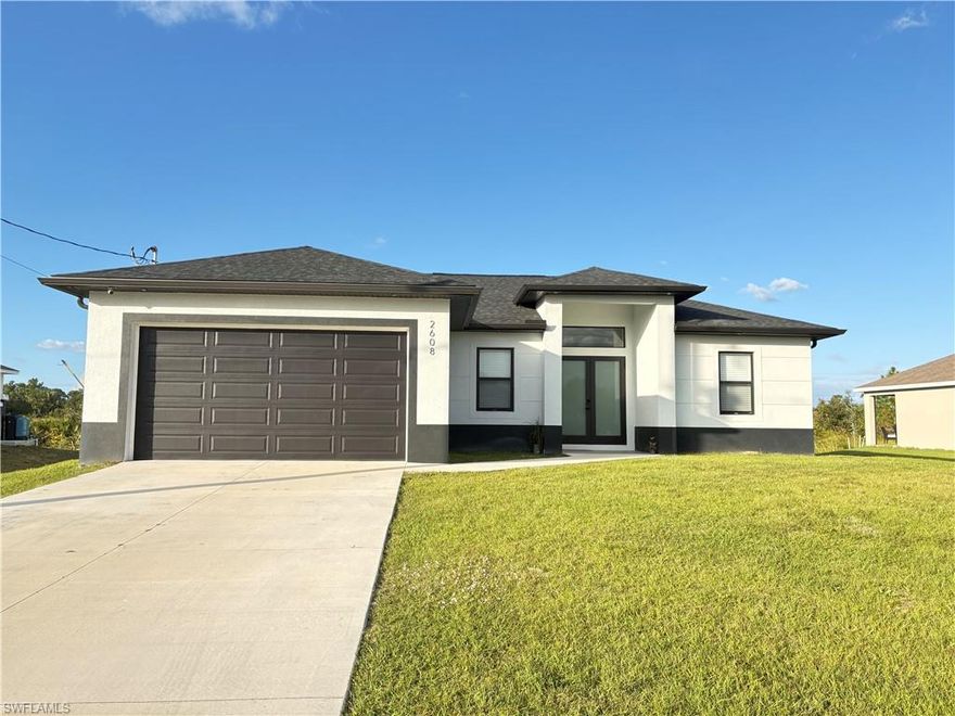 New Construction – Fully Furnished Home for Rent in Lehigh Acres!
Be the first to live in this modern, fully furnished single-family home located in a desirable area of Lehigh Acres. This new construction rental features 3 bedrooms plus a den, 2 full bathrooms, an open layout with volume ceilings, impact-resistant windows, brand-new appliances, and porcelain tile flooring throughout. Thoughtfully furnished with modern décor, this move-in-ready home also includes a reverse osmosis water system for fresh, clean water with no well water odor. Enjoy the comfort, style, and peace of mind of a brand-new furnished home. Schedule your showing asap!