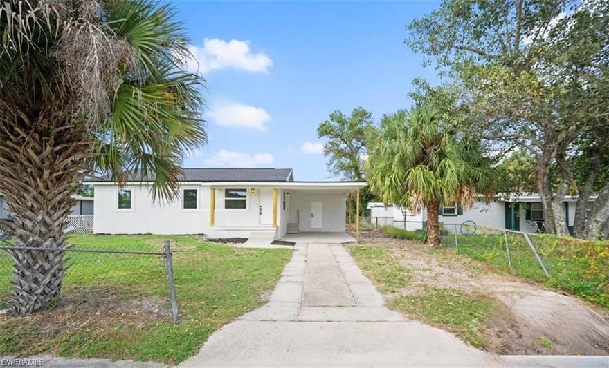 Updated 3-bedroom, 1-bath home in a quiet Fort Myers neighborhood. Features an open layout, modern kitchen, fresh interior paint, and updated flooring throughout. Includes central A/C, covered parking, and a spacious yard. Conveniently located near shopping, dining, and major roadways. Move-in ready and well-maintained.