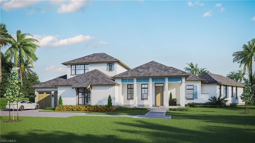 This generous sized corner lot in the Royal Harbor neighborhood is the perfect setting for your dream custom waterfront estate home. Included in the price are plans designed by architect John Cooney proposing an attractive contemporary 4 + Den home which sprawls on the first level and offers ideal southern exposure, to be built by Toscana Homes. Buyers also have the ability to modify plans to suit.  If you desire a new home on a deep-water canal in a community conveniently located in the heart of Naples, this is your opportunity. With direct access to Naples Bay and Gordon Pass to the Gulf of Mexico, a life spent enjoying all the benefits of living on navigable water is definitely in your future.