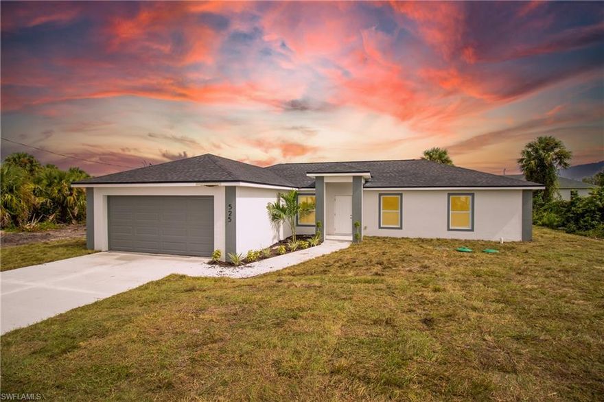 This Affordable-Brand New Construction is ONE-OF-A- KIND features 4-bedroom, 2-bath home features modern design, all tile flooring, impact windows, and beautifully tiled showers. The kitchen offers sleek stainless-steel appliances and plenty of space to cook and entertain. Enjoy peace of mind with a builder’s warranty, no HOA, and not in a flood zone. Schedule your showing today! Agents, advise your clients pictures are from a similar model. Some cosmetic changes are subject to change. Floor plan is the same. PID 01-44-26-L4-07071.0170