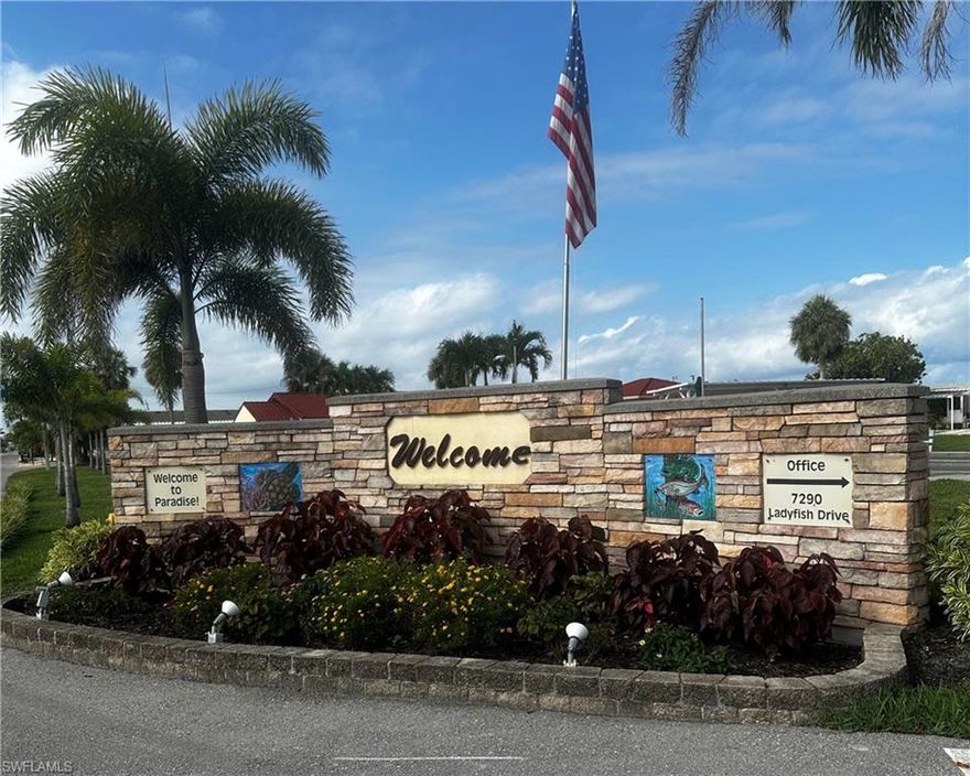 Turnkey! Fully furnished! Welcome to Pine Island Cove, a vibrant 55+ waterfront boating community in St. James City. Enjoy a saltwater pool & Spa, bocce and pickleball courts, a clubhouse, fitness center, picnic park, dog park, boat ramp, and boat/RV storage, along with a variety of programs to keep you active. This SPACIOUS newly renovated 2-bedroom, 2-bathroom, fully furnished home features a 2022 roof, new ductless split AC, new flooring, large walk-in closets, a relaxing Florida room and more. Situated on a corner lot, it boasts the best location in the community, with amenities just across the street. The HOA fee is $160 per month. The boat/RV storage is $50 per year if utilized. Launch your boat at the community ramp, just 5 minutes from open water, and explore Pine Island Sound, renowned for diverse fishing opportunities, including snook, trout, redfish, and tarpon. Easily navigate to stunning barrier islands like Sanibel, Captiva, and Cayo Costa - accessible only by boat. In Pine Island Cove, you own both the house and the land. Don’t miss your chance to live in paradise!