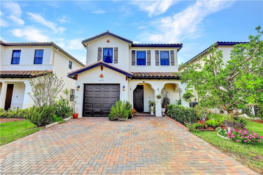 Here is your PERFECT SUBURBAN COMMUNITY! Nestled in the exclusive serene in-land Ave Maria community lays this gorgeous lake view single family home. This lovely 2019 open-plan home presents features such as UPGRADED granite countertops in the kitchen and all baths, UPGRADED kitchen cabinets with crown molding, tiled flooring on a diagonal down stairs, and an ENLARGED paver driveway and patio with an attached garage. The master suite includes a walk-in closet, his and her sinks, and a gorgeous frameless walk-in shower. Improvements include a very private paved and fenced patio, the water system is a purification and softner system by osmosis by Culligan company, and a new air handler fan.  This family-friendly community is known as SWFL’s fastest-growing community that caters to those who want the convenience of a big town but with a small-town feel. Ave Maria features an array of amenities throughout its 4,000 acres that include: several parks, BBQ grills, a brewery, pickle ball courts, basketball courts, a calisthenic outdoor gym, an indoor fitness center, championship golf, club house, miles of hiking/biking trails, a water park, soccer field, football field, golf cart path and much much more!